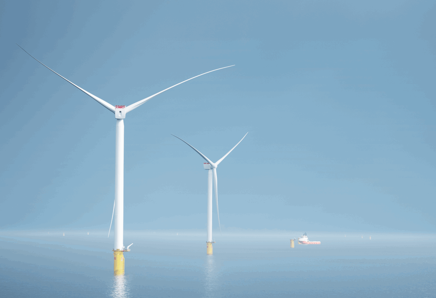 Luchtfoto van offshore windpark Kriegers flak